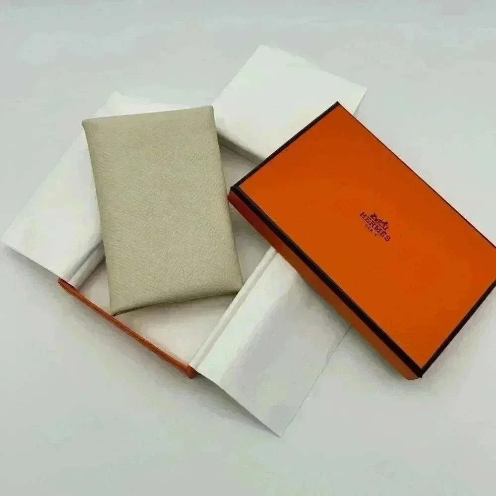 Hermes Calvi Card Holder coin purse Epsom off white Craie new in box